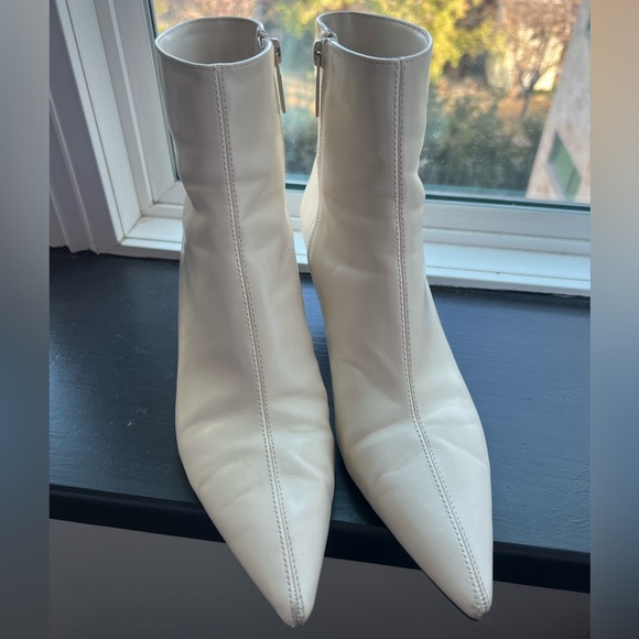 Zara White Ankle Boots - Picture 3 of 6